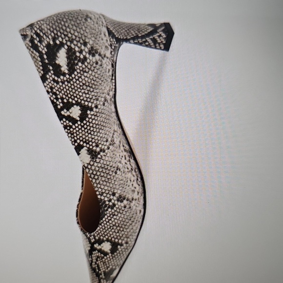 NEW Steve Madden Nathalia Snakeskin Pointed Toe Faux Suede Pump Size 8 - Picture 2 of 15